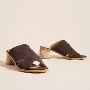 Anthropologie Criss-Cross Heeled Sandals